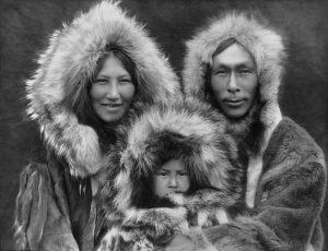 An Inupiat family from Noatak, Alaska, 1929. by Edward S. Curtis